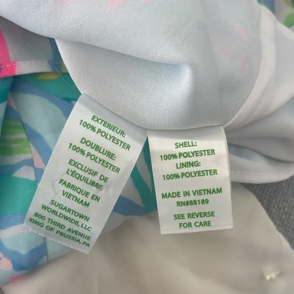 Lilly Pulitzer Tropical Print Tank Top in Aqua, Pink, Green - Picture 5 of 5